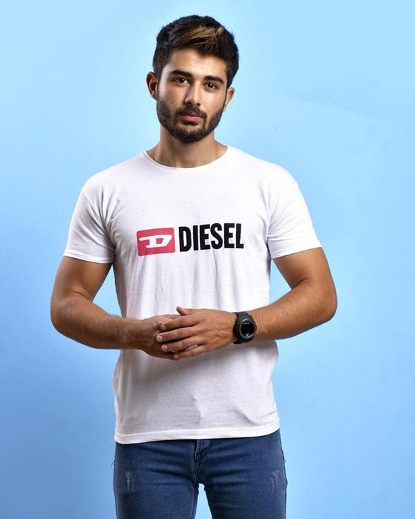 تی شرت یقه گرد مردانه diesel مدل 0893