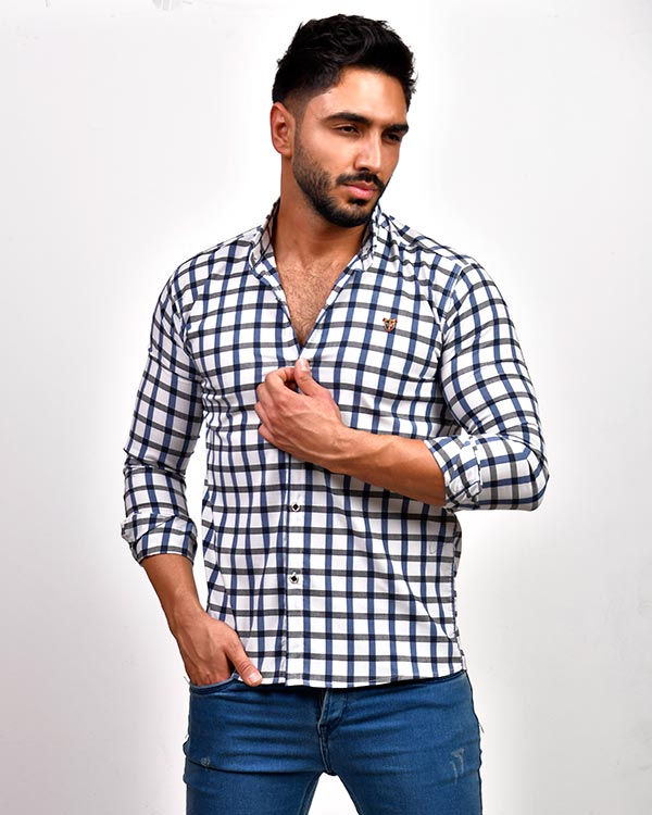 پیراهن مردانه چهارخانه مدل 0229