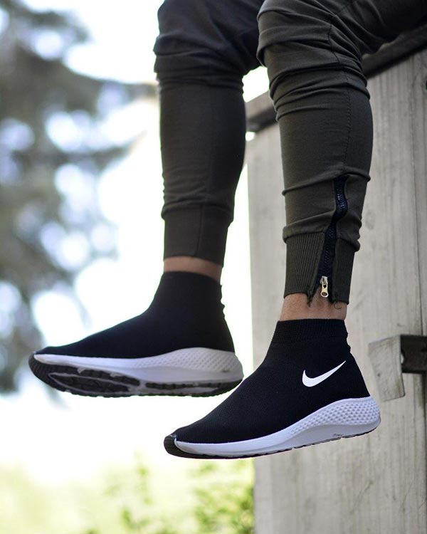کفش ساقدار بافتی مردانه NIKE طرح ZOTO مدل 3652