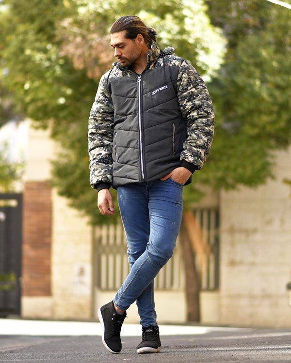کاپشن مردانه چریکی مدل 8514