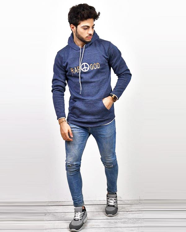هودی مردانه کلاه دار مدل 0347