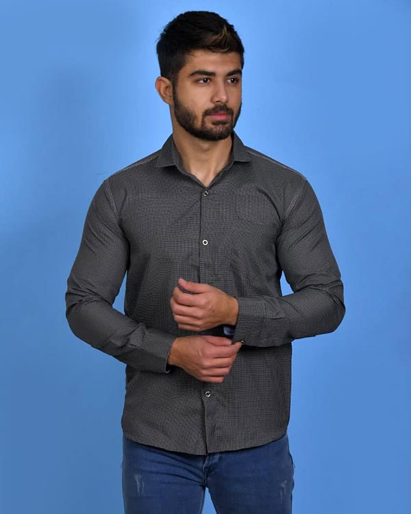 پیراهن مردانه چهارخانه ریز 0558