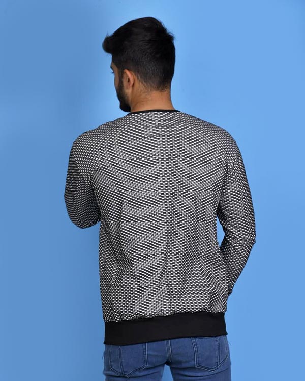 تی شرت چارخونه ریز دورس تو کرکی مدل0575