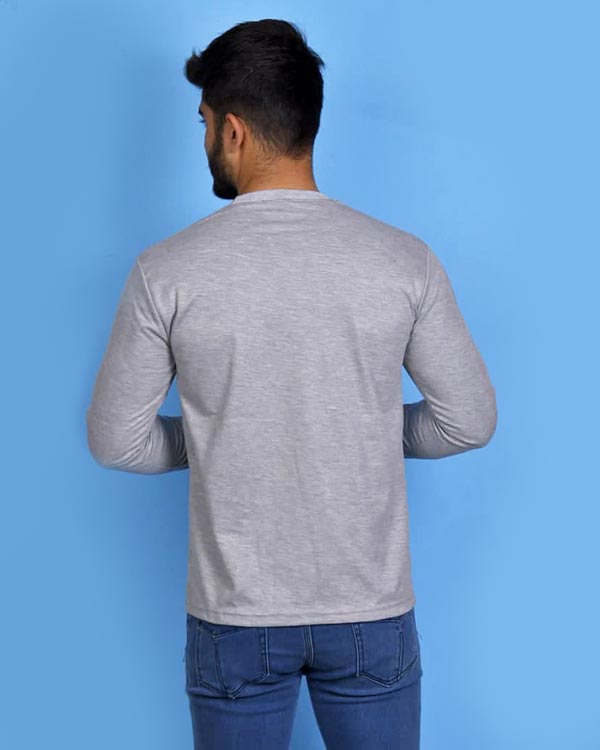 تیشرت آستین بلند ملانژ مدل 9923