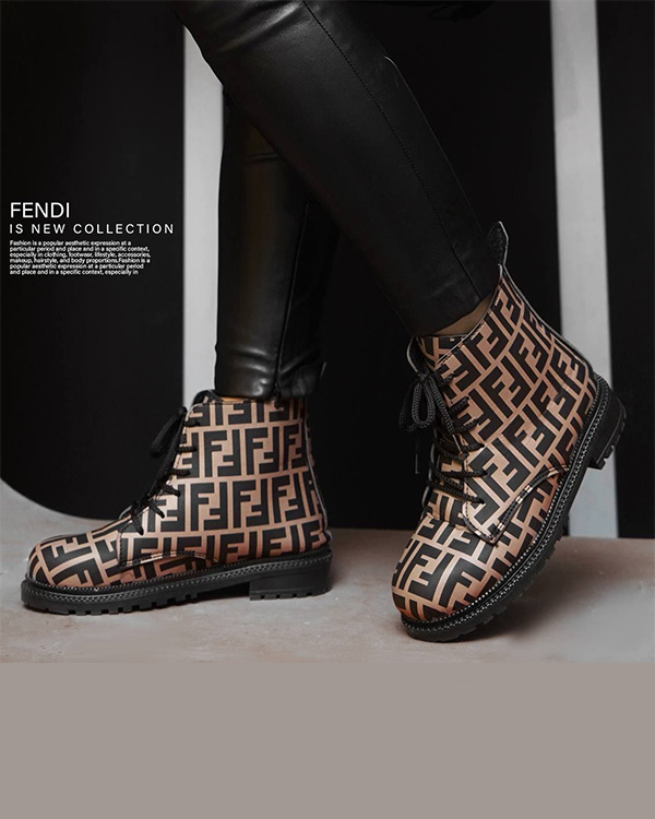 نیم بوت دخترانه FENDI مدل 0639