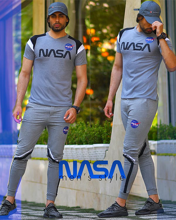 ست تیشرت و شلوار مردانه طرح NASA مدل 7795