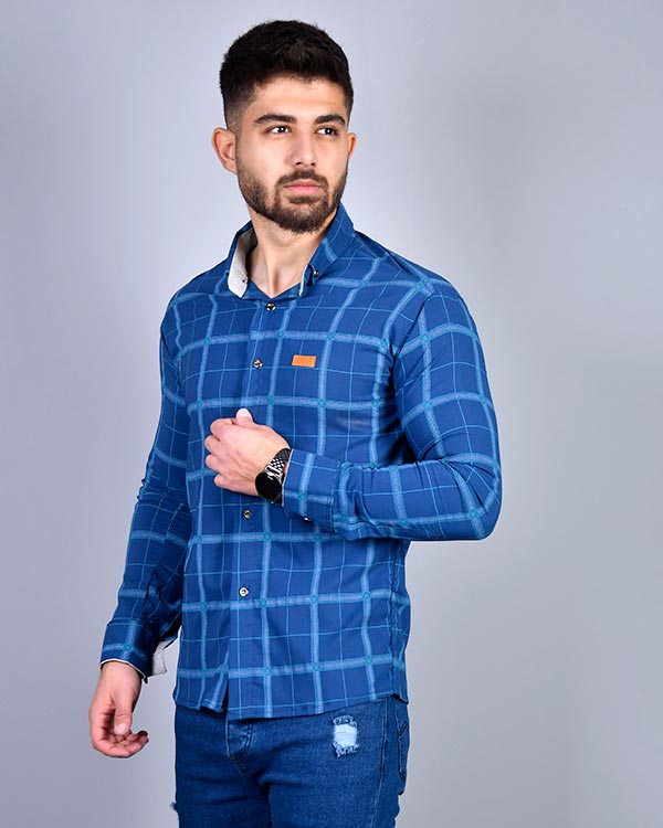 پیراهن مردانه چهار خانه مدل 0045