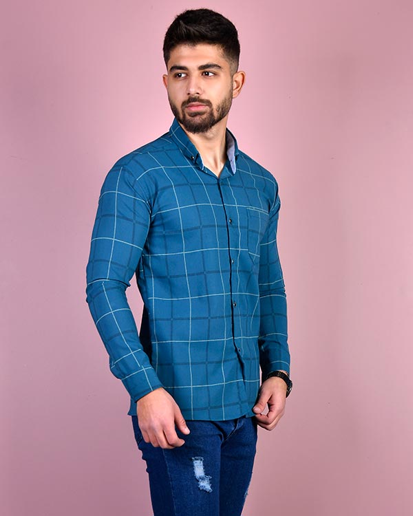 پیراهن مردانه چهارخانه مدل 0047