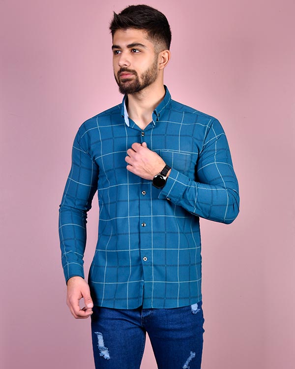 پیراهن مردانه چهارخانه مدل 0047