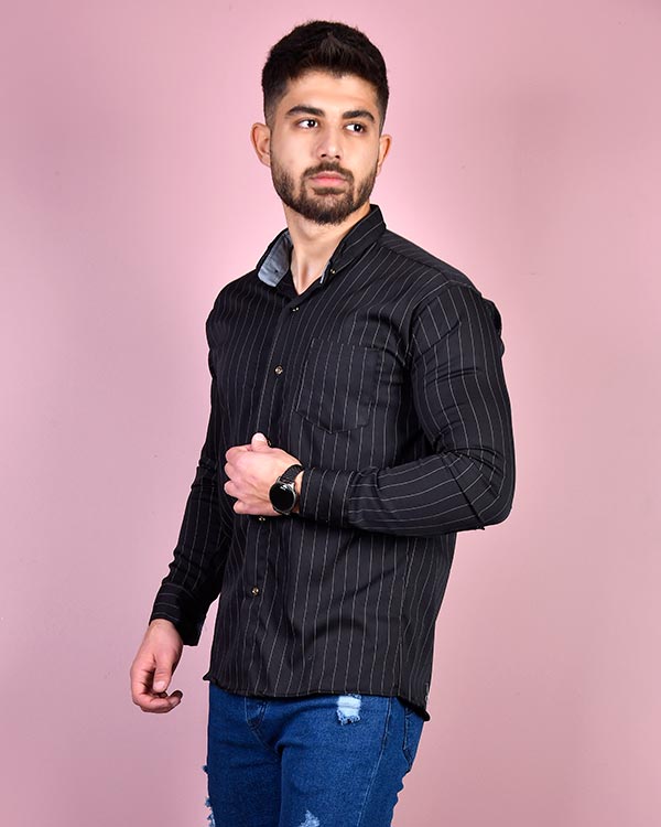 پیراهن مردانه راه راه مدل 0046