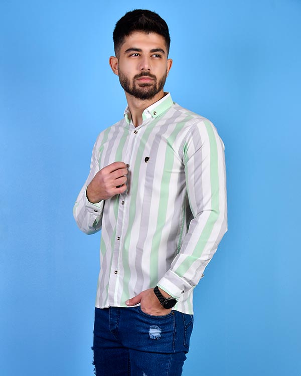پیراهن مردانه راه راه مدل 0051