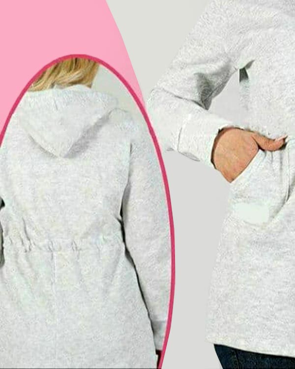 سویشرت کلاهدار زیپ دار مدل 10536