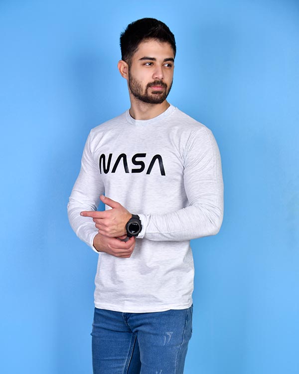 تی شرت آستین بلند مردانه ناسا مدل 0131
