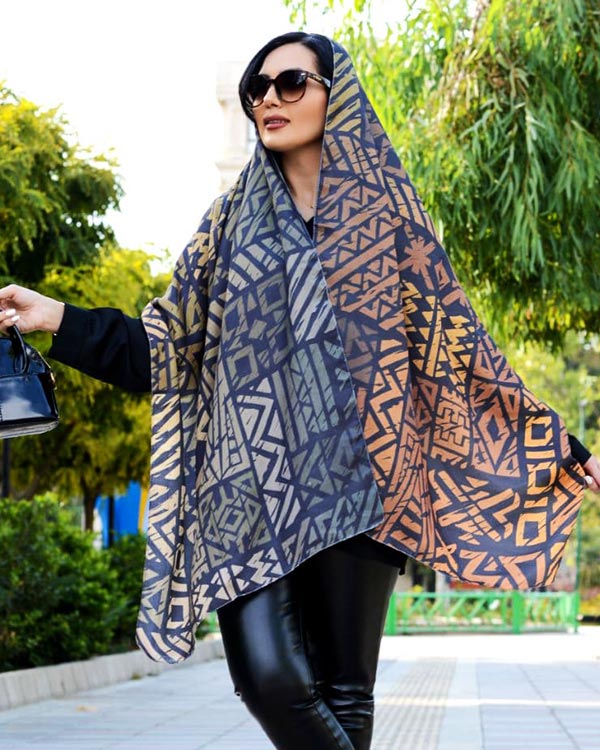 شال زنانه اشکال هندسی مدل 0325ق