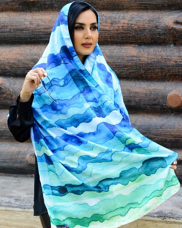 شال زنانه ابر و بادی مدل 0231