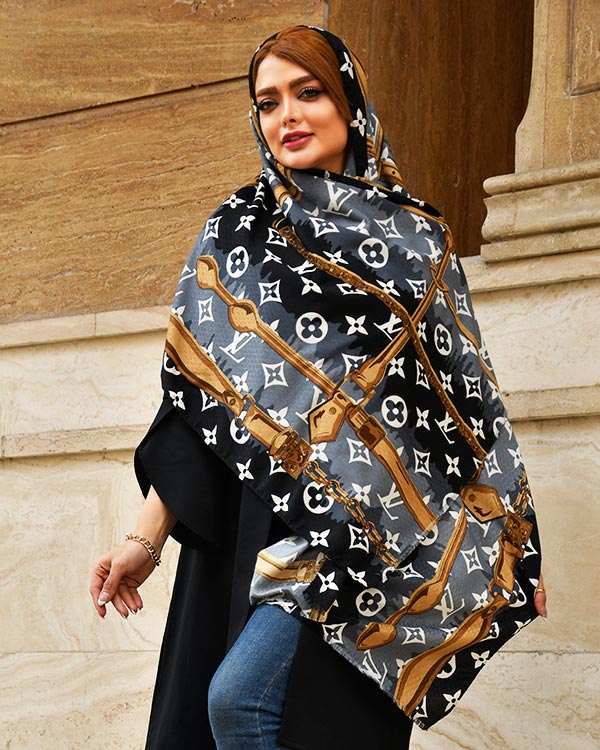 شال زنانه ال وی و کمربندی مدل 0238