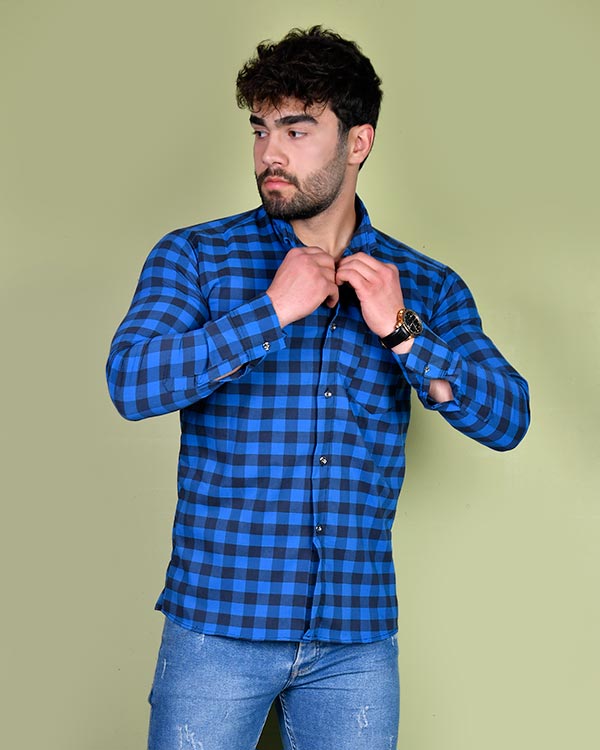 پیراهن چهارخانه مردانه مدل 0272