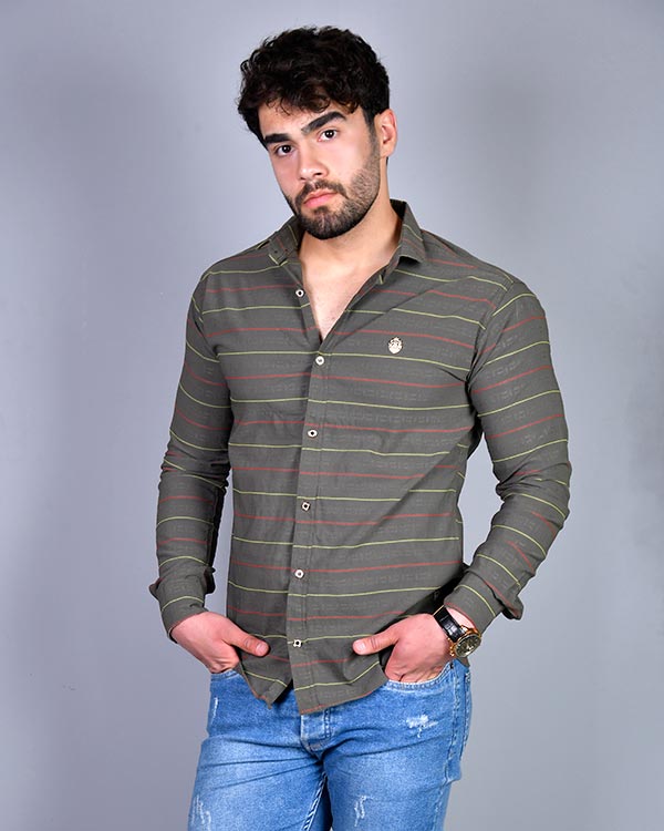 پیراهن راه راه مردانه مدل 0274