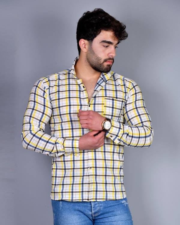 پیراهن مردانه چهارخانه مدل 0278
