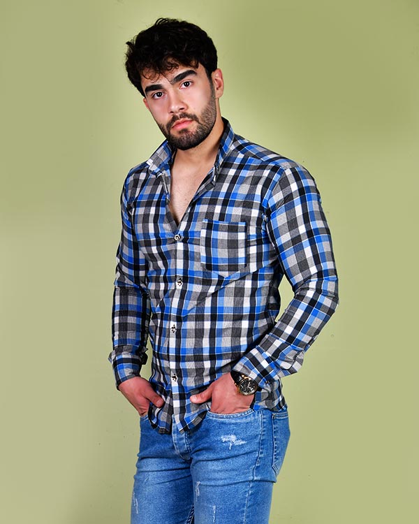 پیراهن مردانه چهارخانه مدل 0280