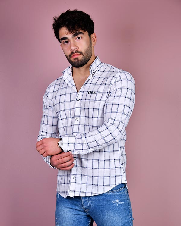 پیراهن چهارخانه مردانه مدل 0285