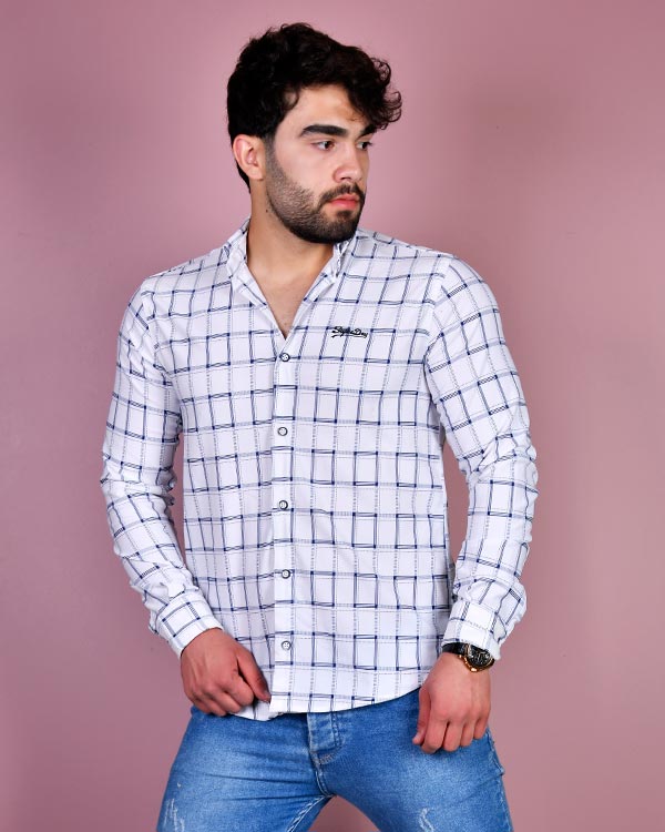 پیراهن چهارخانه مردانه مدل 0285