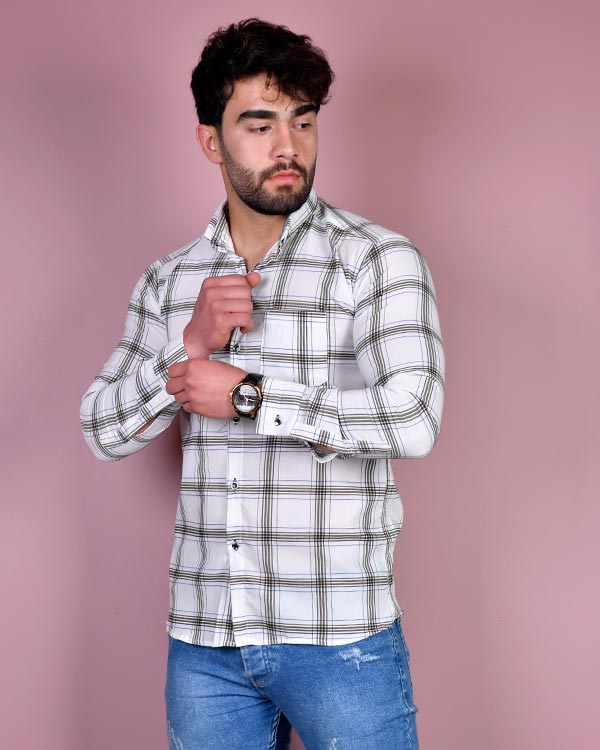 پیراهن مردانه چهارخانه مدل 0286