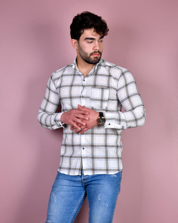 پیراهن مردانه چهارخانه مدل 0286