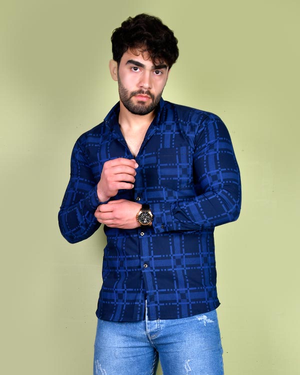پیراهن مردانه چهارخانه مدل  0287