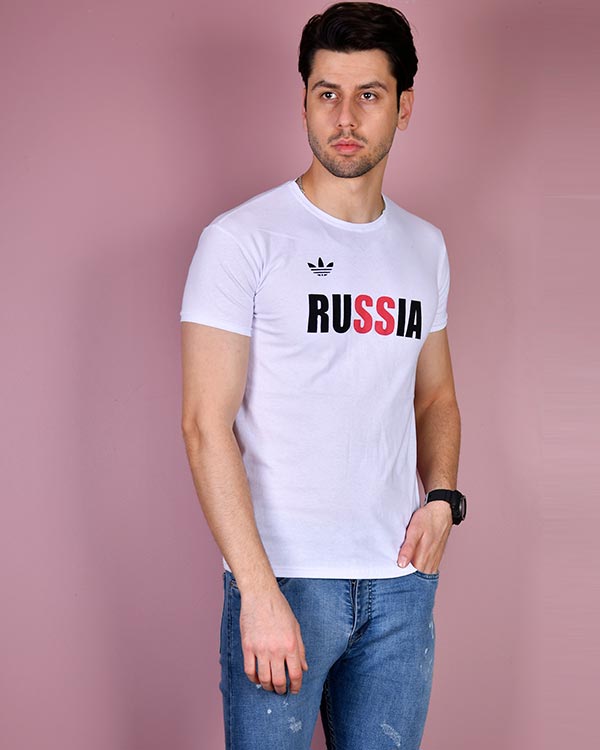 تی شرت مردانه آستین کوتاه russia مدل 0368