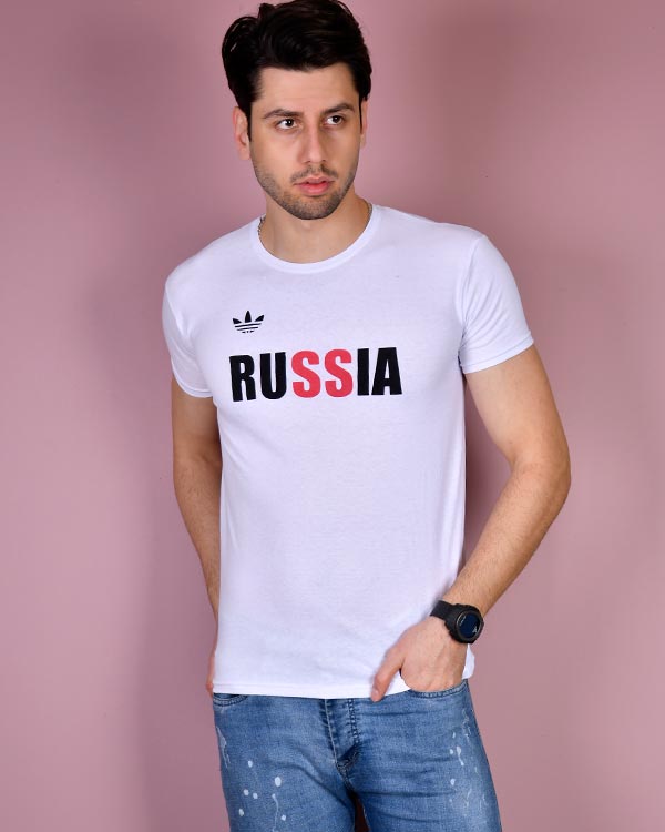 تی شرت مردانه آستین کوتاه russia مدل 0368