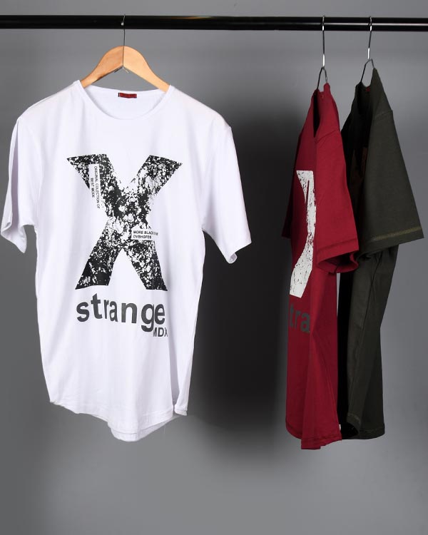 تی شرت مردانه پنبه سوپر  strange مدل 0518