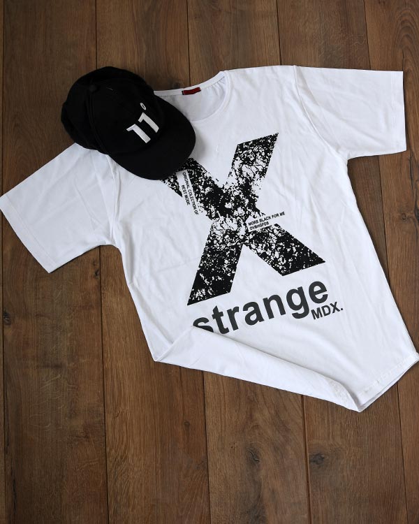 تی شرت مردانه پنبه سوپر  strange مدل 0518