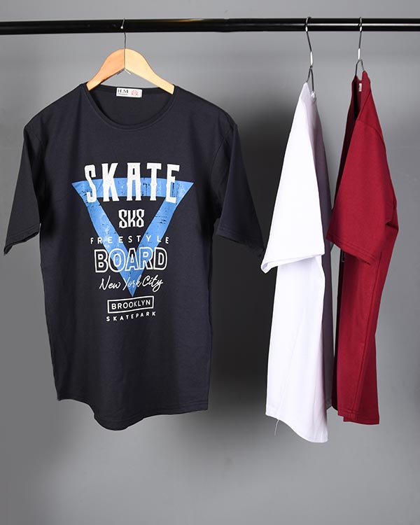 تی شرت مردانه پنبه سوپر skate مدل 0519