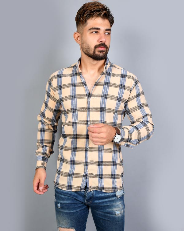 پیراهن مردانه چهارخانه مدل 1416