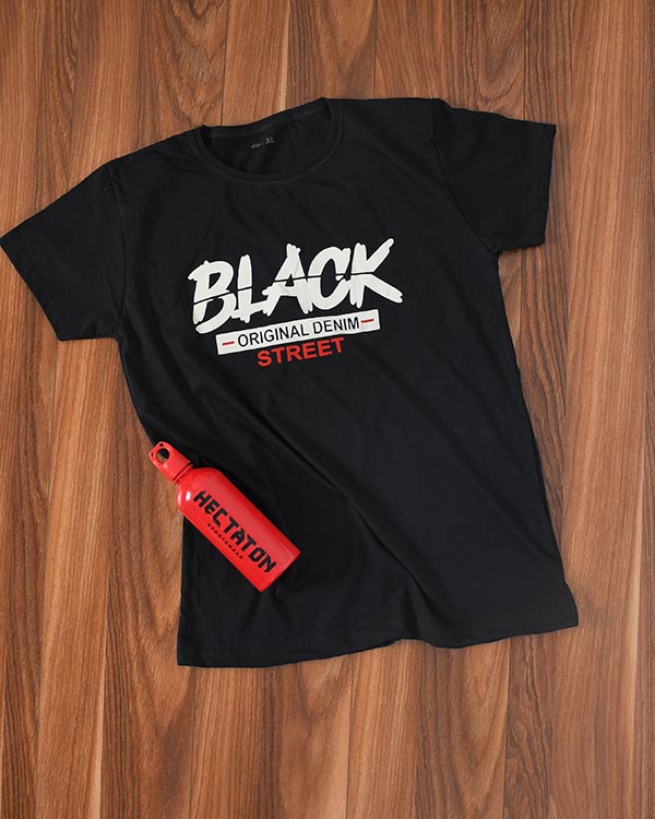 تی شرت یقه گرد مردانه black مدل 6814