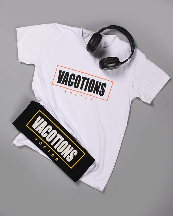 تی شرت مردانه یقه گرد VACATION مدل 7018
