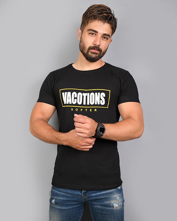 تی شرت مردانه یقه گرد VACATION مدل 7018
