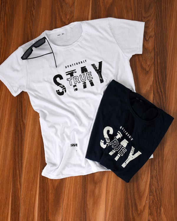 تی شرت مردانه یقه گرد STAY مدل 7022