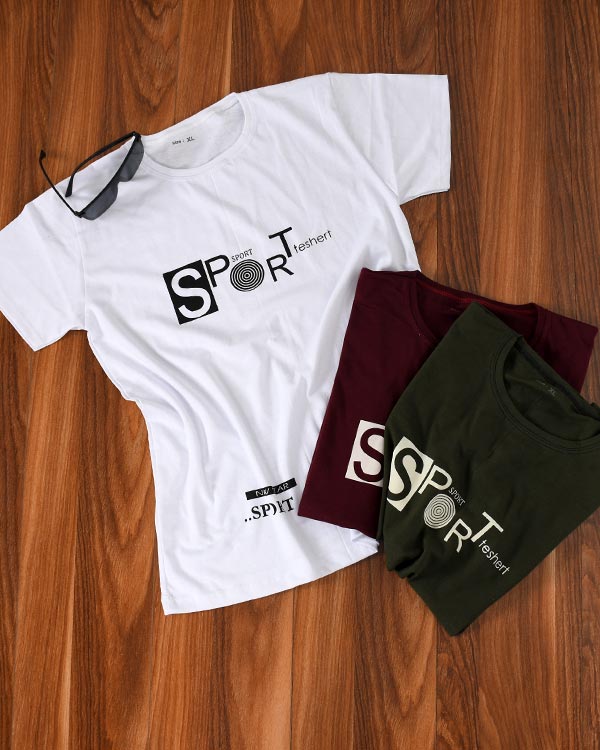 تی شرت مردانه یقه گرد SPORT مدل 7024