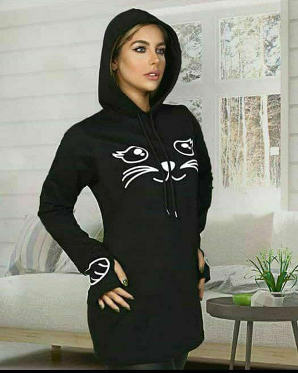 هودی زنانه تو کرکی دورس انگشتی مدل 10500
