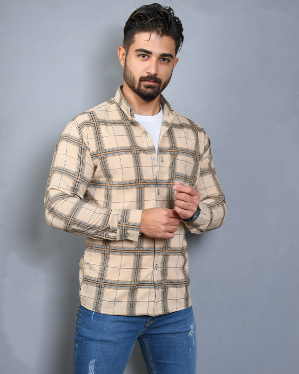 پیراهن مردانه چهارخانه تک جیب مدل 2019