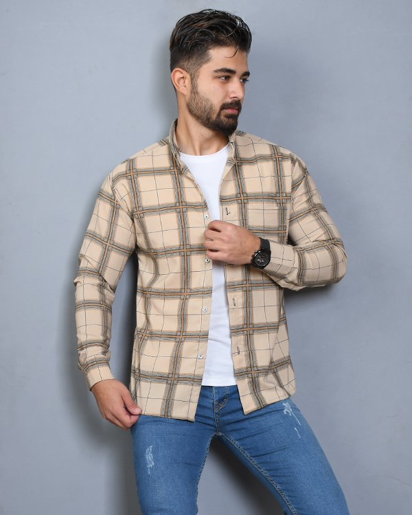 پیراهن مردانه چهارخانه تک جیب مدل 2019
