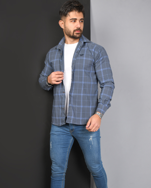 پیراهن مردانه چهارخانه مدل 7029