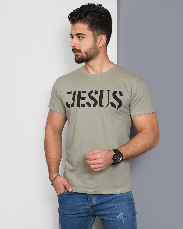 تی شرت آستین کوتاه مردانه JESUS مدل 2397