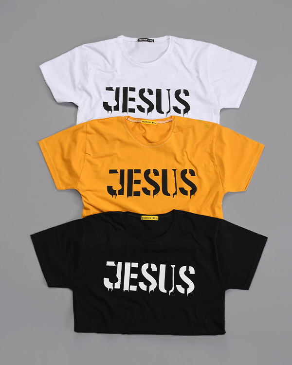 تی شرت آستین کوتاه مردانه JESUS مدل 2397
