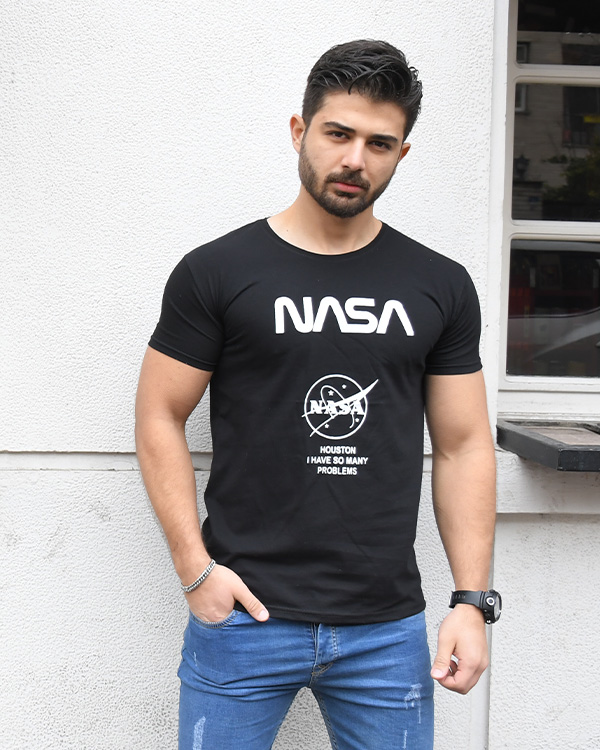 تی شرت آستین کوتاه مردانه NASA مدل 2399