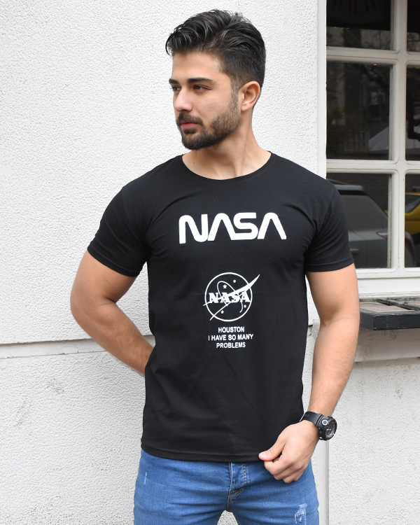 تی شرت آستین کوتاه مردانه NASA مدل 2399