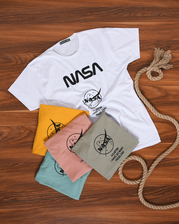 تی شرت آستین کوتاه مردانه NASA مدل 2399