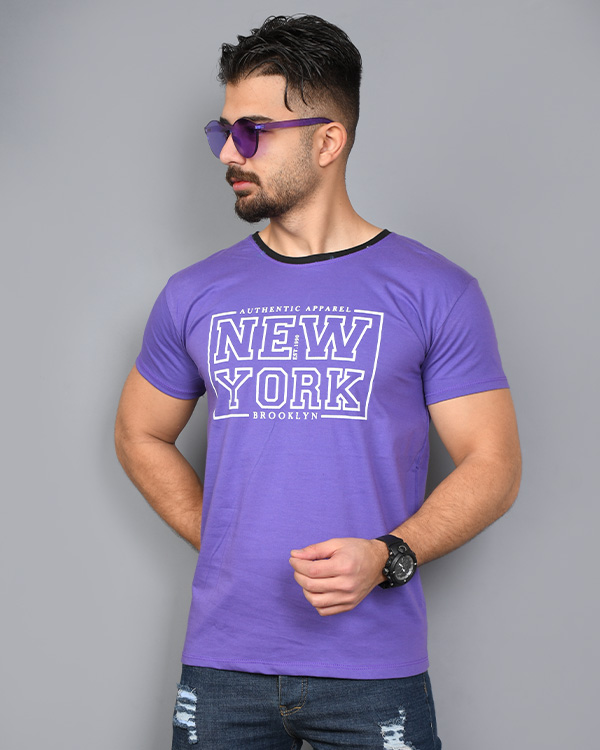 تی شرت مردانه آستین کوتاه نیویورک مدل 8686
